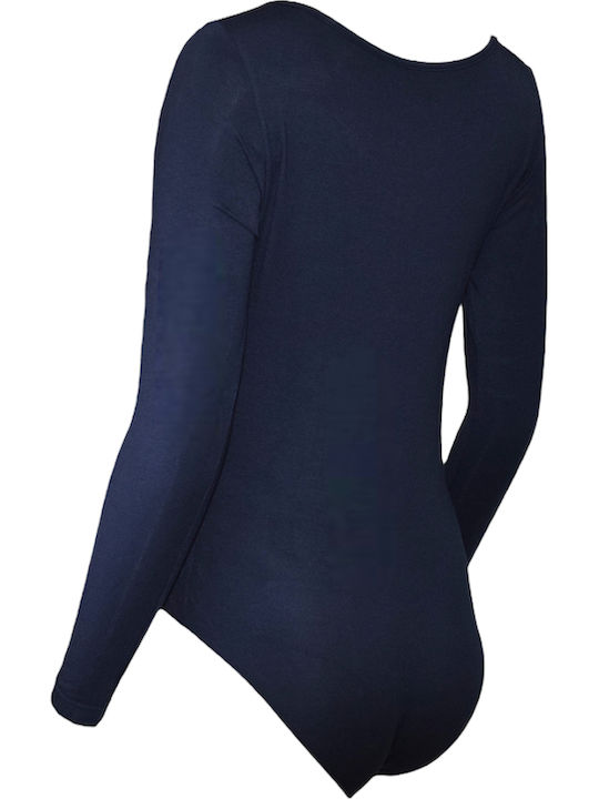 Wrap Long Sleeve Bodysuit Marine