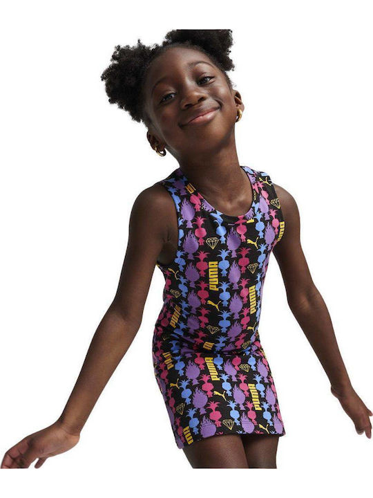 Kinderkleid Ärmellos Schwarz