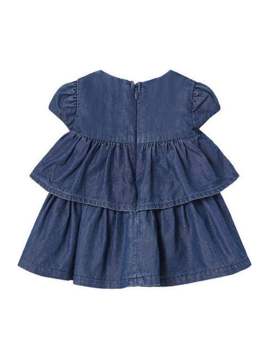 Kinderkleid Ärmellos Denim Blau