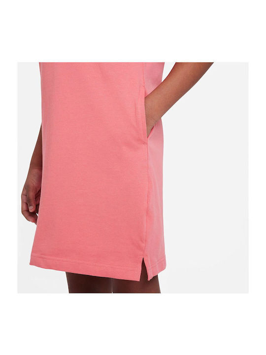 Sportswear Children's Dress Short Sleeve Coral