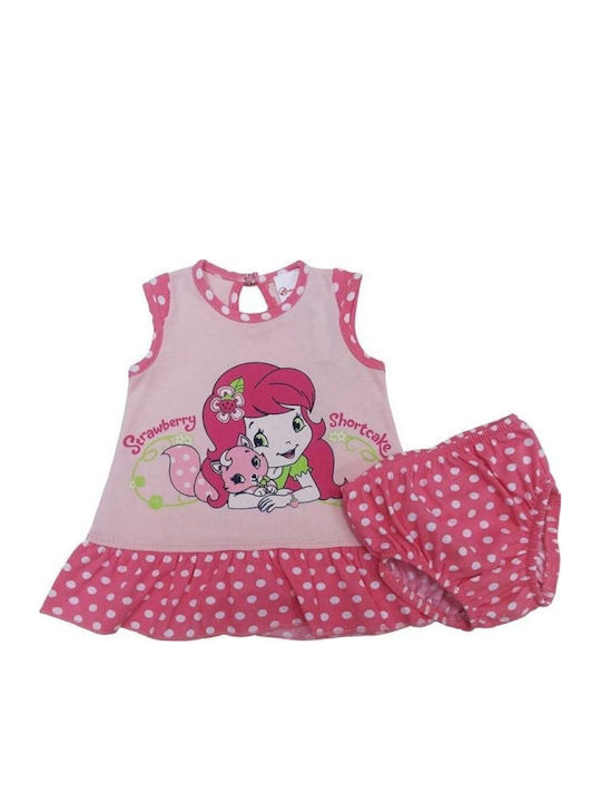 Rochie Fete Fără Mâneci Set Cu Chilot Fuchsia