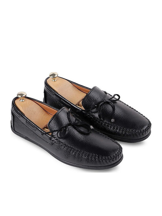 Leder Herren Mokassins in Schwarz Farbe