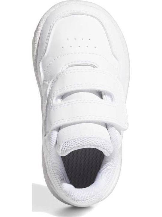 Hoops 3.0 CF Kids Sports Shoes with Hoop & Loop Closure Cloud White