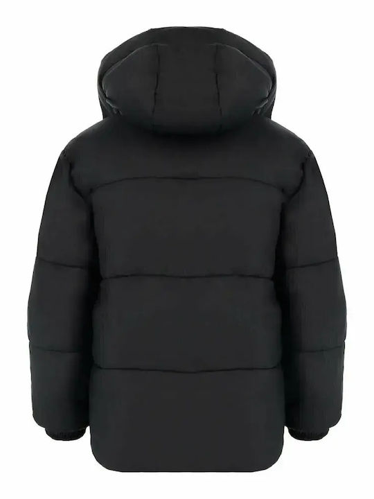 Kids' Casual Jacket with Hood Black JI1161026K