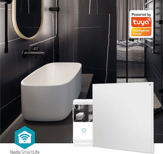 Nedis Θερμοπομπός Δαπέδου 350W με Ηλεκτρονικό Θερμοστάτη και WiFi 59.8x62cm Λευκός