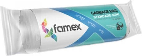 Famex Trash Bags Standard Mini 44x45cm 40pcs White