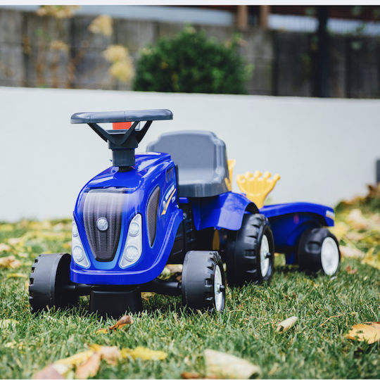 Tractor Pentru Copii Cu Remorcă Albastră