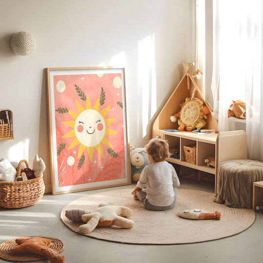 Kinderposter Glücklicher Sonne 40x30cm