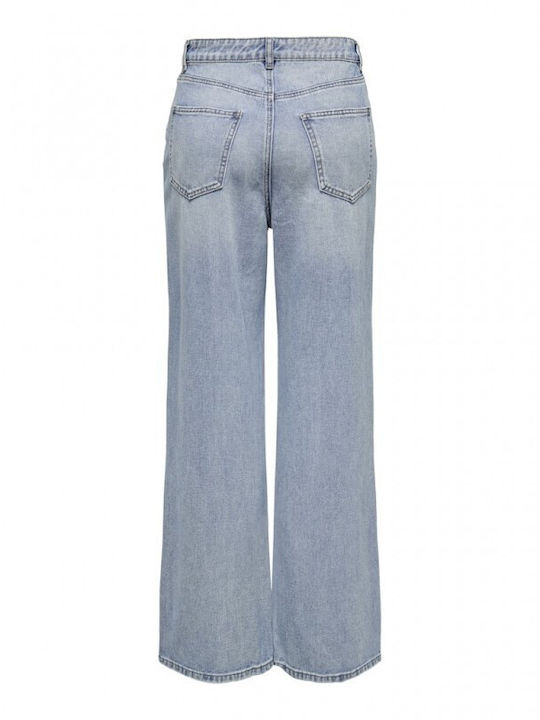 Hope Women's Jean Trousers in Wide Line Light Blue Denim Blue