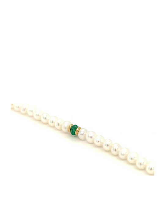 Drandakis Damen Armband aus Gold 14K mit Perlen