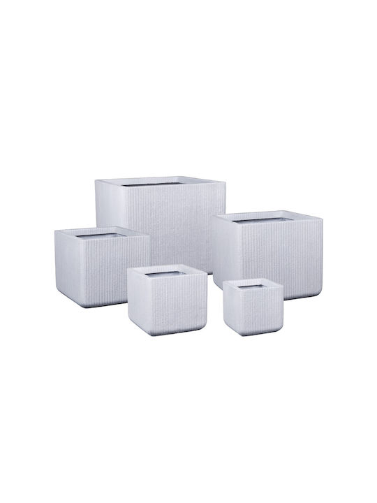 Supergreens Pot Ceramic White 23x23x22cm.