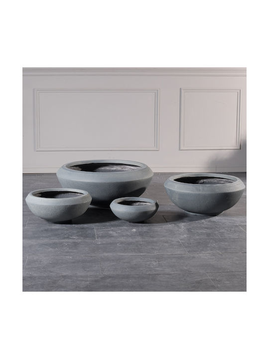 Supergreens Pot Ceramic Grey 55x55cm.
