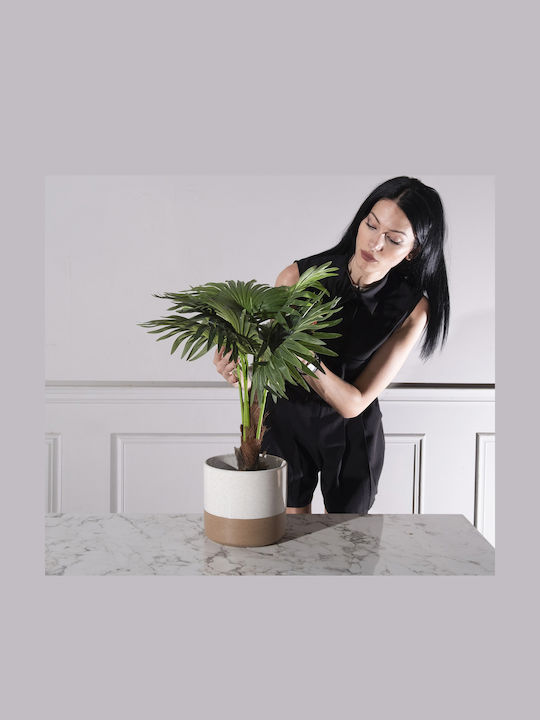 Supergreens Planter Ceramic White 20.5x20.5cm.