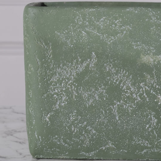 Supergreens Planter Ceramic Green 21x21x20.5cm.