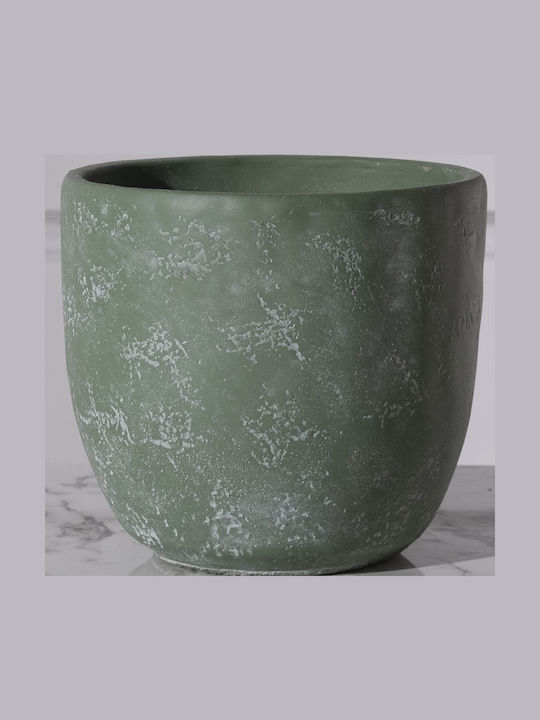 Supergreens Planter Concrete Green 17x17cm.