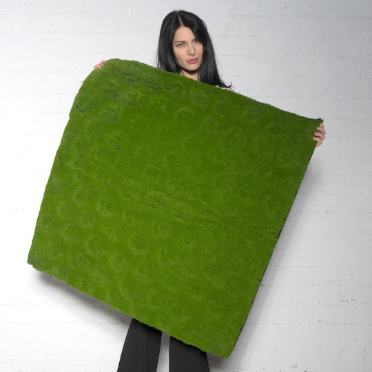 Supergreens Künstliches Laubpaneel Moos Wellig Grün 1x1m
