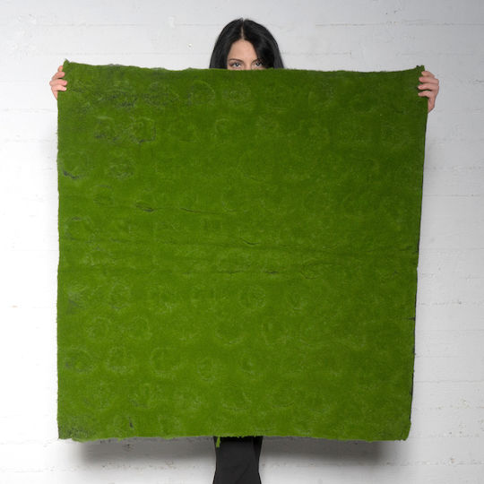 Supergreens Künstliches Laubpaneel Moos Wellig Grün 1x1m