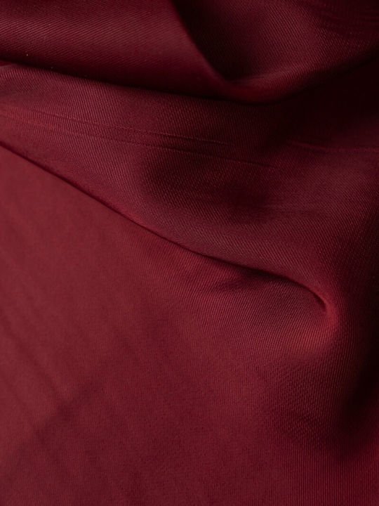 Women's Blouse Satin Sleeveless Drape Bordeaux