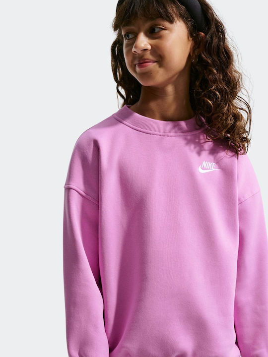 Fleece Επένδυση Παιδικό Φούτερ Lt Magenta / White
