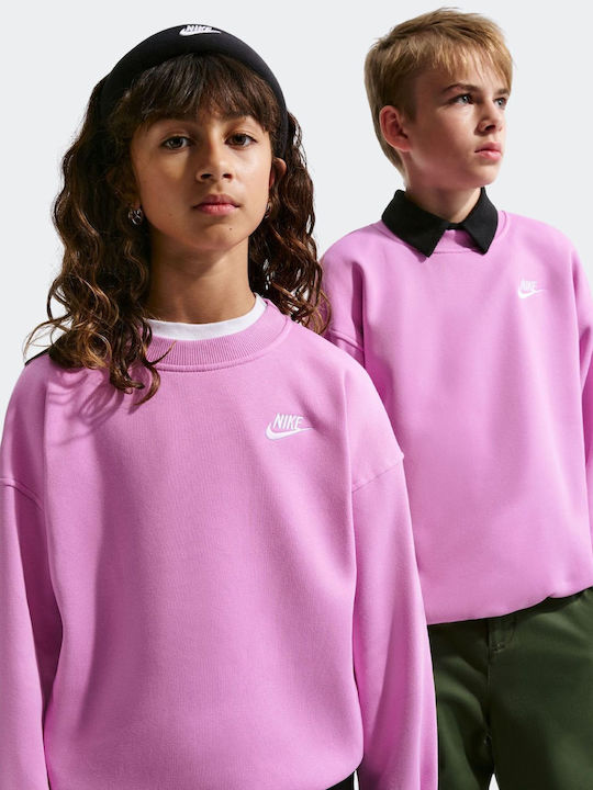 Fleece Επένδυση Παιδικό Φούτερ Lt Magenta / White