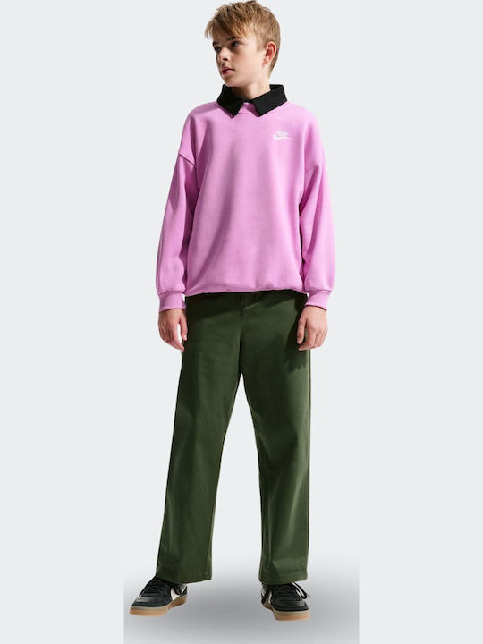 Fleece Επένδυση Παιδικό Φούτερ Lt Magenta / White