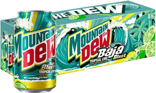 Mountain Dew Energy Drink με Ανθρακικό σε Κουτί 355ml