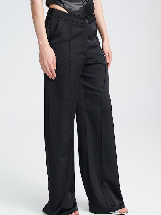 Women's Fabric Trousers Black