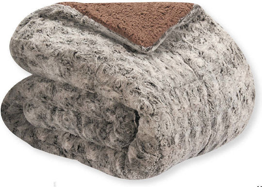 TnS Bettdecke Doppelbett 200x220cm Braun