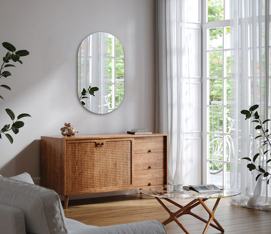 Tulup Frame Като Огледало за Стена с Металик Рамка 90x52см 1бр