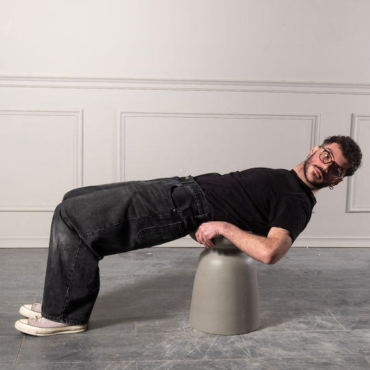 Supergreens Ανθοστήλη Τσιμεντένια Μπεζ 35x35x47εκ.