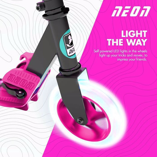 Kinderroller Klappbar Neon 2-Rad Für 5+ Jahre Rosa