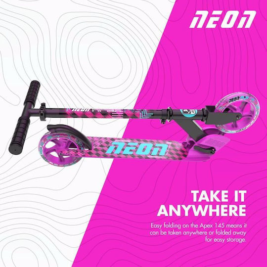 Kinderroller Klappbar Neon 2-Rad Für 5+ Jahre Rosa