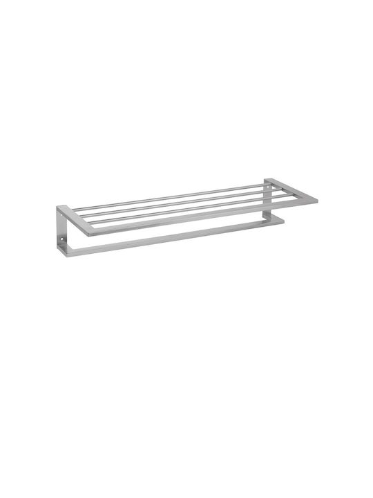 Bronze Art Wall-Mounted Bathroom Shelf Unit with 5 Positions ​60x21cm Inox Silver