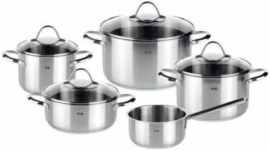 Fissler Paris Σετ Μαγειρικά Σκεύη από Ανοξείδωτο Ατσάλι 9τμχ