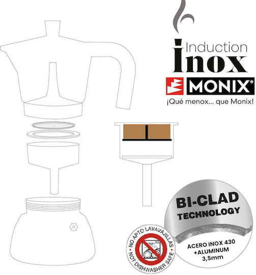 Monix Μπρίκι Espresso Μαύρο