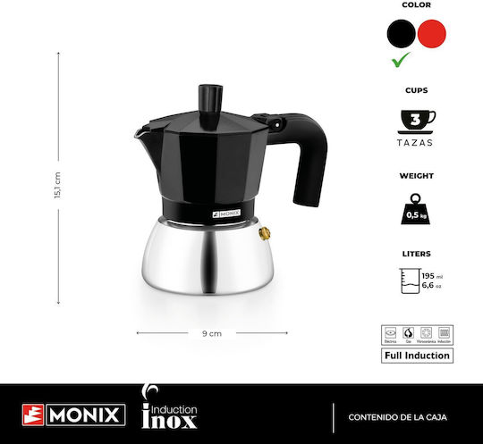 Monix Μπρίκι Espresso Μαύρο