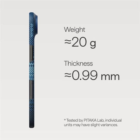 Husă Magsafe iPhone Air Pitaka Ultra Subțire Moonrise Albastră