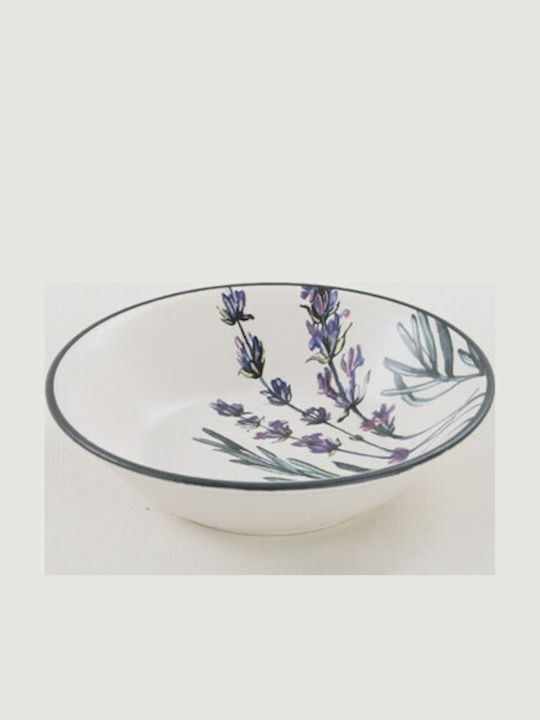 Hermia Plate Soup Ceramic Multicolour with Diameter 18cm 6pcs