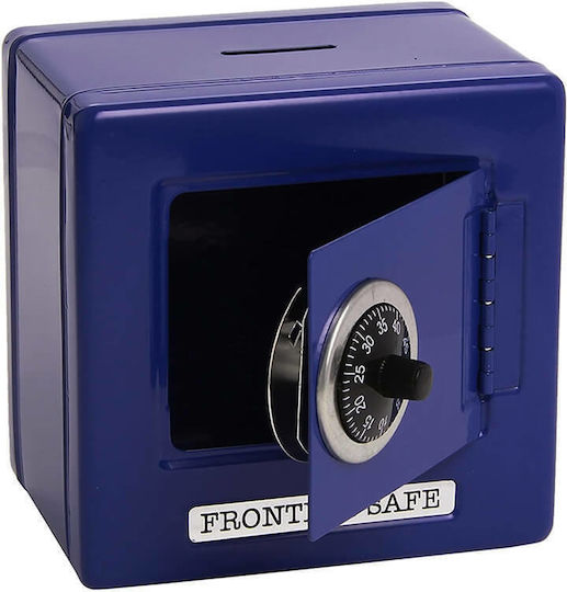Goki G14019 Money Box Metal Blue 13.5x9.7x13.5cm
