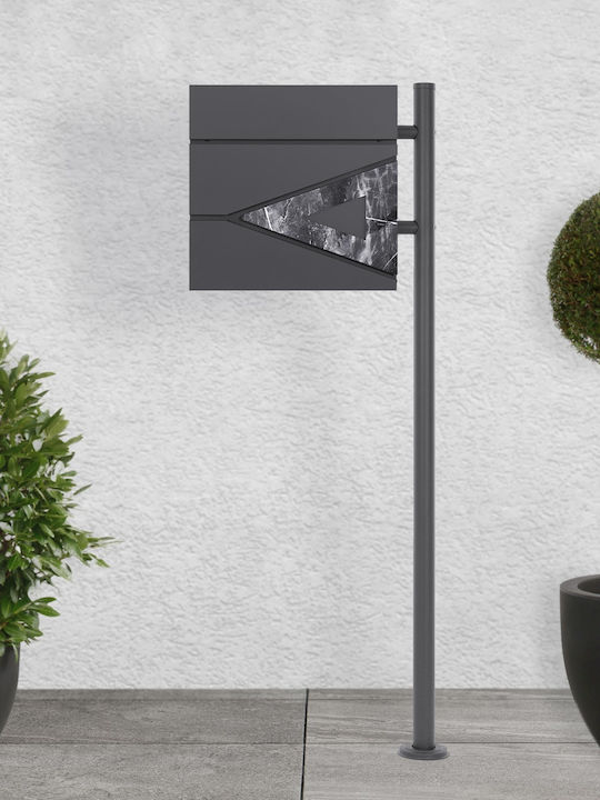 ML-Design Außenbereich Briefkasten Inox in Gray Farbe 37x36.5x11cm