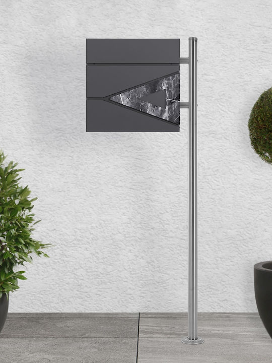 ML-Design Cutie Poștală pentru Exterior Inox în Culoarea Gri 37x36.5x11cm