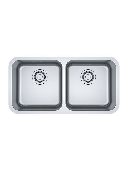 Franke Bell Bcx 120-35-35 Υποκαθήμενος Νεροχύτης Inox Μ77.5xΠ40cm Ασημί