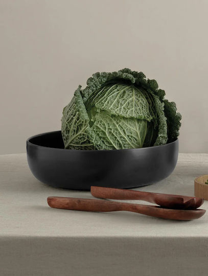 Asa Porcelain Salad Bowl Black