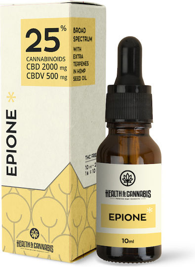 Health & Cannabis Hemp Oil 2500mg with 25% CBD & 25% CBG 10ml