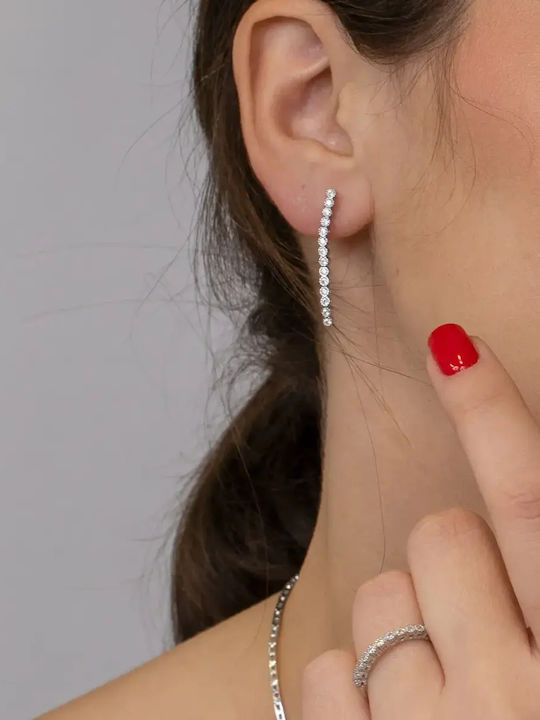 Set with Necklace , Earrings & Ring from Silver with Stones