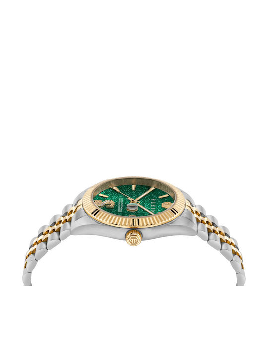 Philipp Plein Superlative Men's Battery Watch With Gold Metal Bracelet