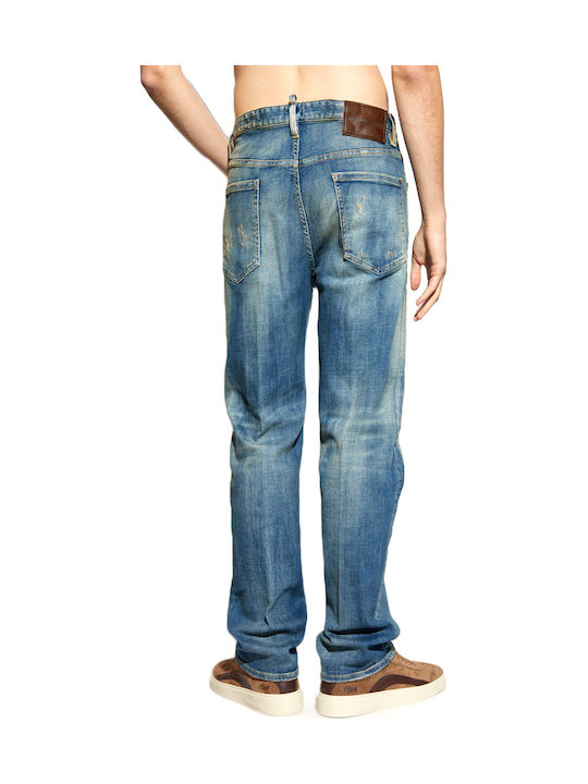 Dsquared2 Ανδρικό Παντελόνι Τζιν Ελαστικό Regular Fit Μπλε Dsquared2 Ανδρικό Παντελόνι Τζιν Ελαστικό Regular Fit Μπλε
