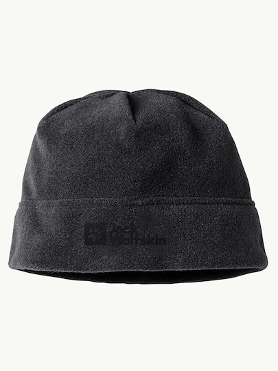 Beanie Unisex Fleece Σκούφος Πλεκτός σε Μαύρο χρώμα