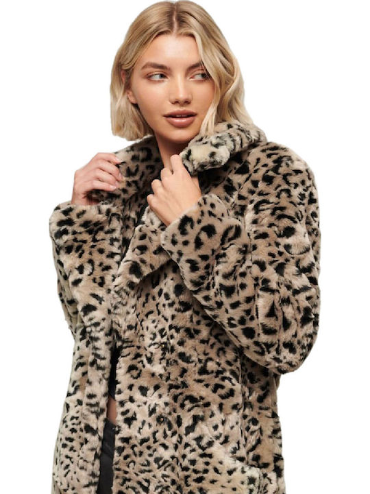 Women's ANIMAL Coat with Fur Details