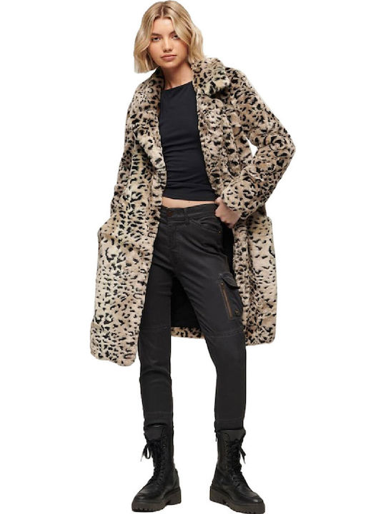 Women's ANIMAL Coat with Fur Details